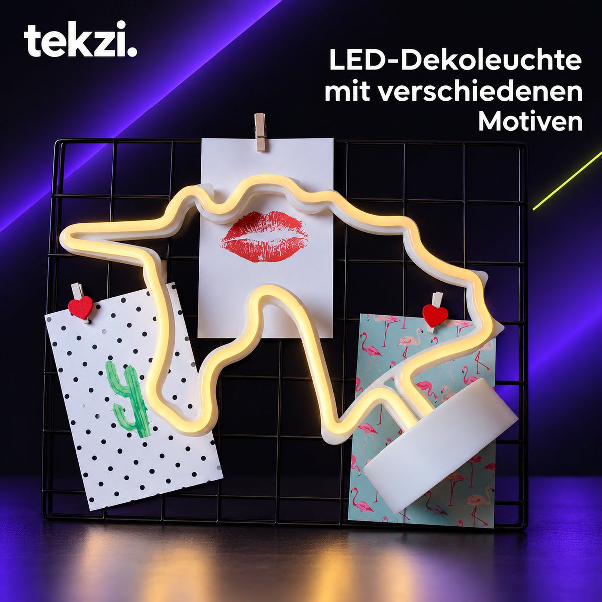 tekzi LED-Dekoleuchte mit verschiedenen Motiven – Ansicht 21 im TEKZI-Design