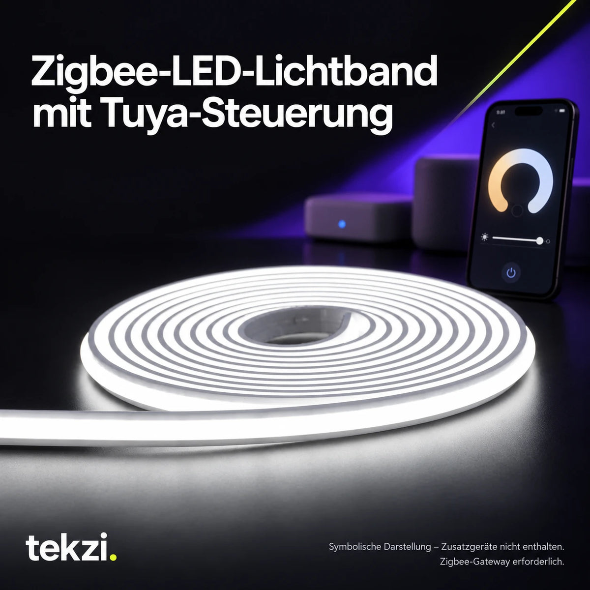 Zigbee-LED-Lichtband mit Tuya-Steuerung – Ansicht 18 im TEKZI-Design
