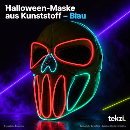 tekzi Halloween-Maske aus Kunststoff – Blau – Ansicht 5 im TEKZI-Design