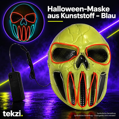 tekzi Halloween-Maske aus Kunststoff – Blau – Ansicht 6 im TEKZI-Design