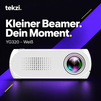 Mini-Beamer YG320 – Ansicht 5 im deutschen TEKZI-Design