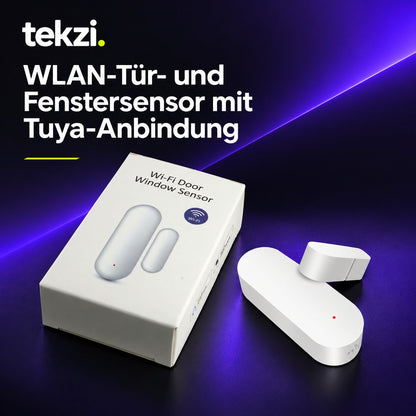 tekzi WLAN-Tür- und Fenstersensor mit Tuya-Anbindung – Ansicht 3 im TEKZI-Design