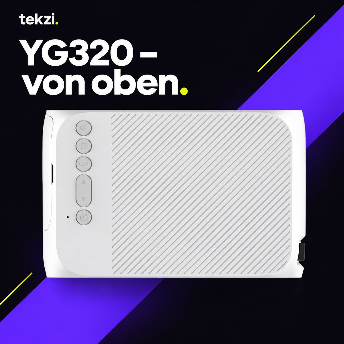 Mini-Beamer YG320 – Ansicht 10 im deutschen TEKZI-Design