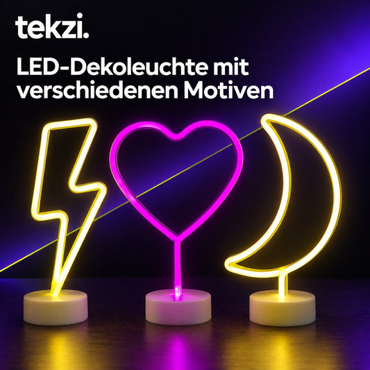 tekzi LED-Dekoleuchte mit verschiedenen Motiven – Ansicht 1 im TEKZI-Design
