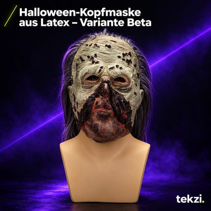 tekzi Halloween-Kopfmaske aus Latex – Variante Beta – Ansicht 2 im TEKZI-Design