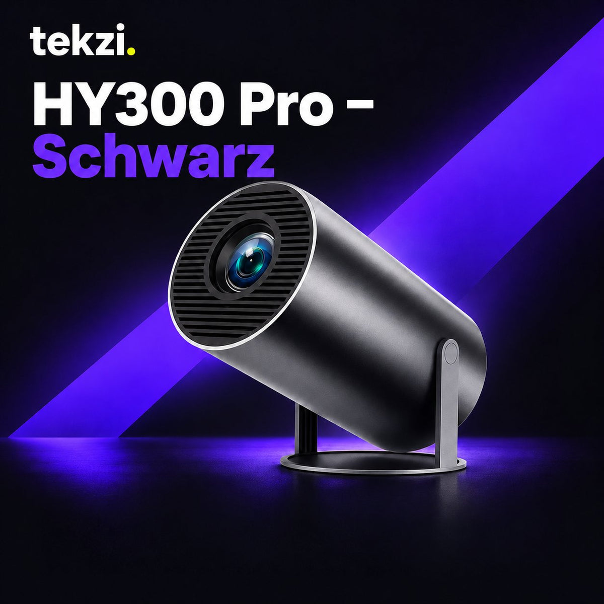 HY300 Pro Mini-Beamer – Produktansicht 11 im deutschen TEKZI-Design