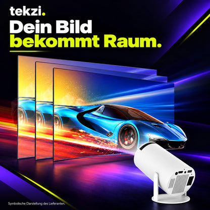 HY300 Pro Mini-Beamer – Produktansicht 9 im deutschen TEKZI-Design