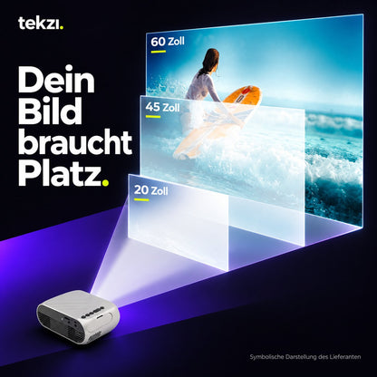 Mini-Beamer YG320 – Ansicht 8 im deutschen TEKZI-Design