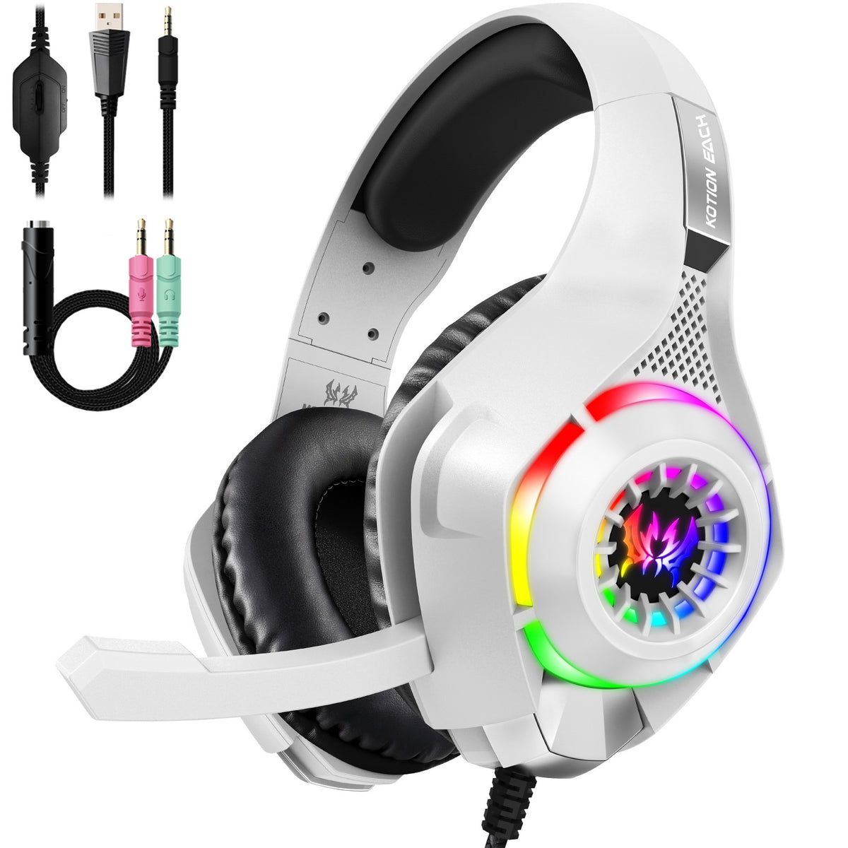 tekzi Gaming-Headset Beexcellent GM-1 mit Mikrofon und LED-Licht – Produktabbildung