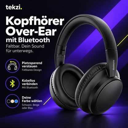 tekzi Kopfhörer Over-Ear mit Bluetooth – faltbar, drei Farben – Produktansicht 5 im TEKZI-Design