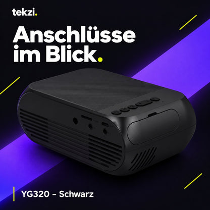 Mini-Beamer YG320 – Ansicht 11 im deutschen TEKZI-Design