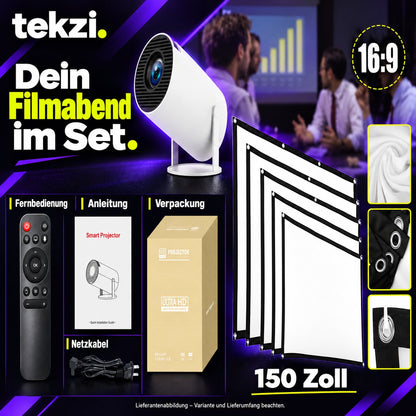 HY300 Pro Mini-Beamer – Produktansicht 14 im deutschen TEKZI-Design