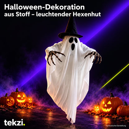 tekzi Halloween-Dekoration aus Stoff – leuchtender Hexenhut – Ansicht 3 im TEKZI-Design