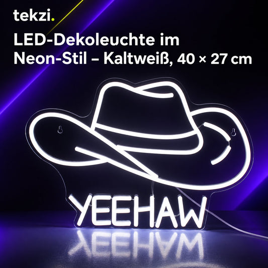 tekzi LED-Dekoleuchte im Neon-Stil – Kaltweiß, 40 × 27 cm – Ansicht 1 im TEKZI-Design