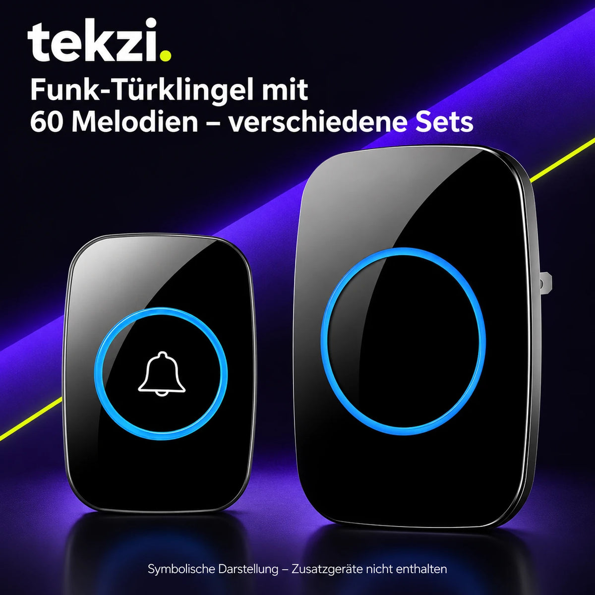 tekzi Funk-Türklingel mit 60 Melodien – verschiedene Sets – Ansicht 10 im TEKZI-Design