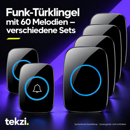 tekzi Funk-Türklingel mit 60 Melodien – verschiedene Sets – Ansicht 5 im TEKZI-Design