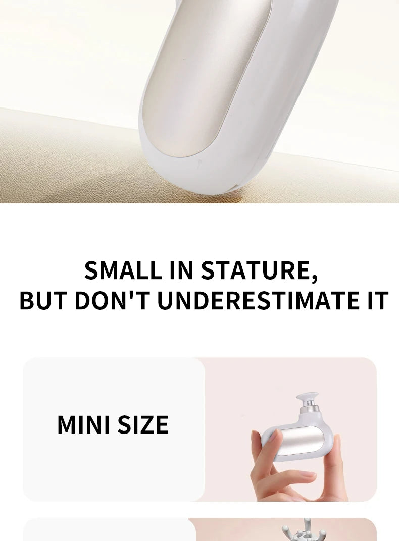 GYLOV Mini-Massagegerät mit drei losen Aufsatzformen – neutrale TEKZI-Produktansicht