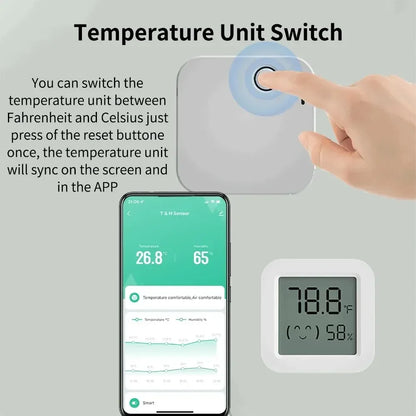 Elektroheimat Zigbee-Temperatur- und Feuchtigkeitssensor TH03