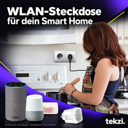 WLAN-Steckdose für dein Smart Home – Ansicht 3 im TEKZI-Design