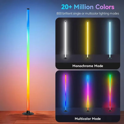 Elektroheimat RGB-LED-Eckstehleuchte mit App und Fernbedienung