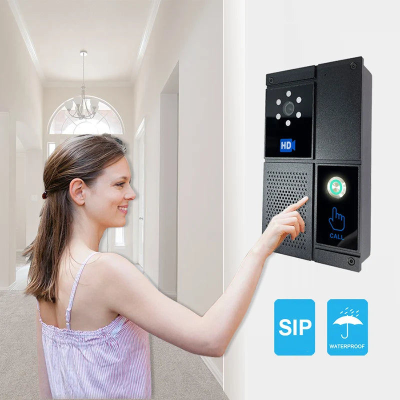 SIP-Gegensprechanlage DP92V mit Kamera und Ruftaste – System und Zubehör je Variante im TEKZI-Design