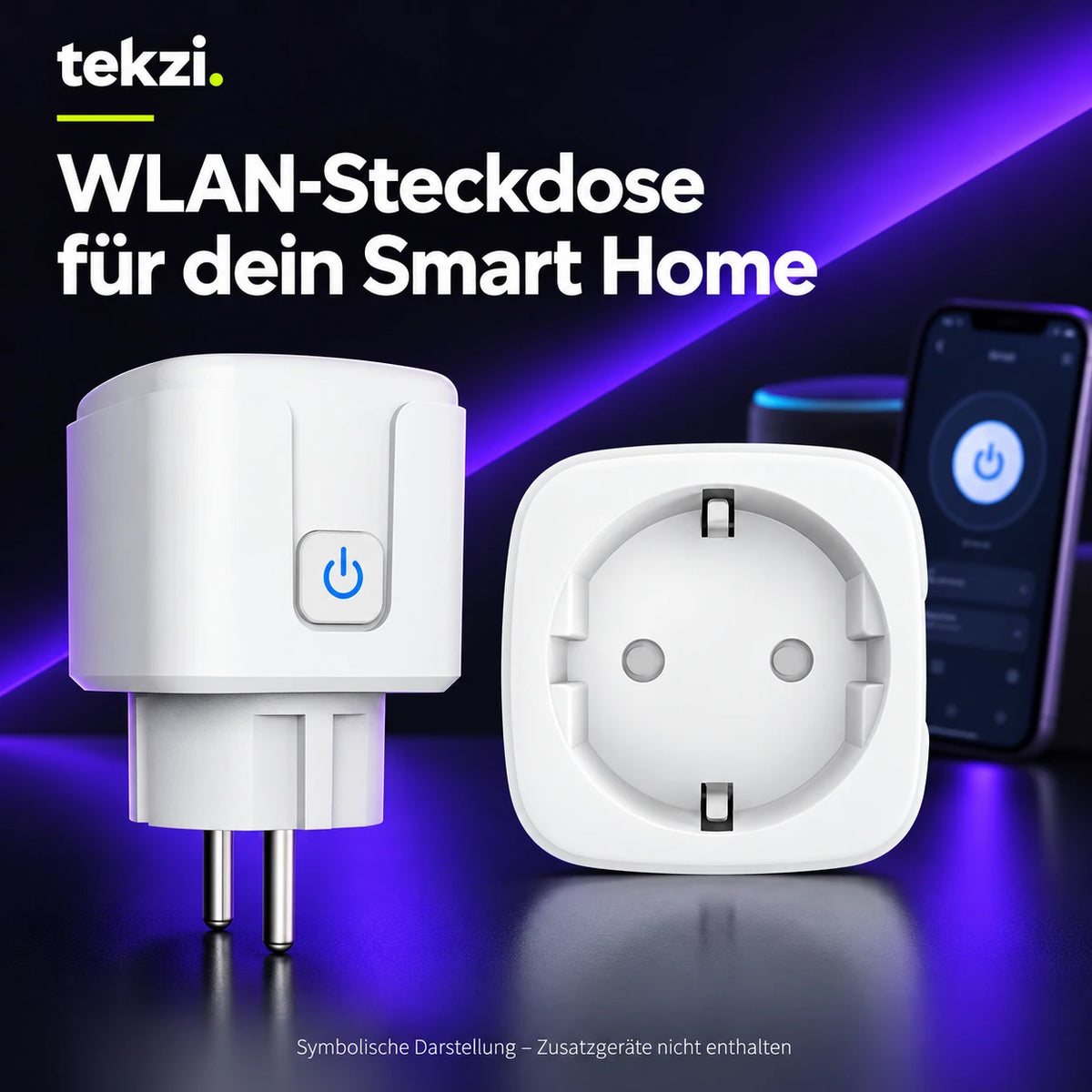 WLAN-Steckdose für dein Smart Home – Ansicht 7 im TEKZI-Design