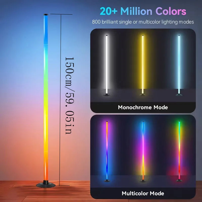 Elektroheimat RGB-LED-Eckstehleuchte mit App und Fernbedienung