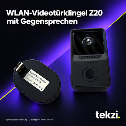 tekzi WLAN-Videotürklingel Z20 mit Gegensprechen – Ansicht 6 im TEKZI-Design