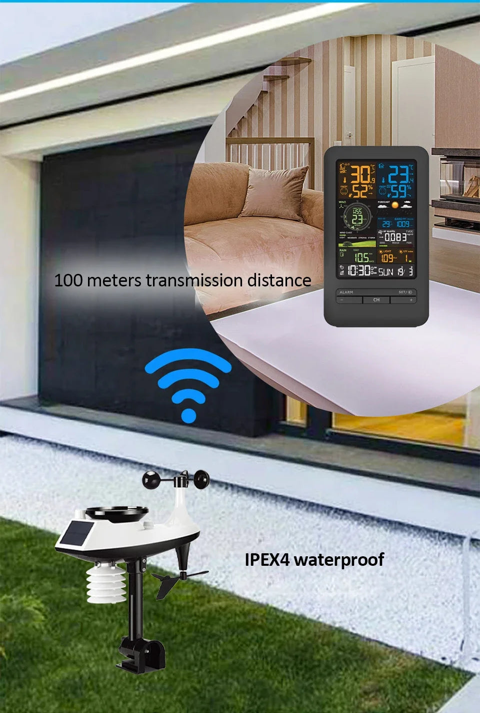 Elektroheimat WLAN-Wetterstation für Temperatur und Luftfeuchtigkeit