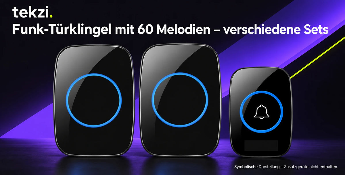 tekzi Funk-Türklingel mit 60 Melodien – verschiedene Sets – Ansicht 12 im TEKZI-Design