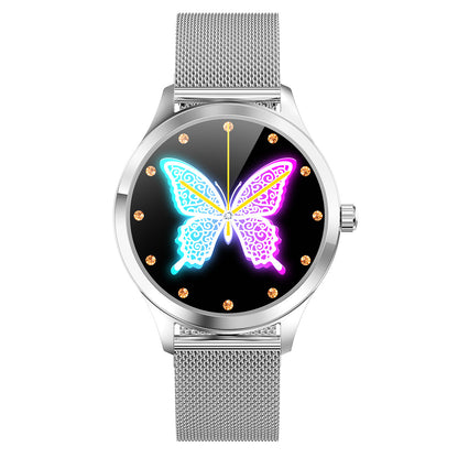tekzi Smartwatch mit 1,1-Zoll-Anzeige und Edelstahlarmband – Produktabbildung