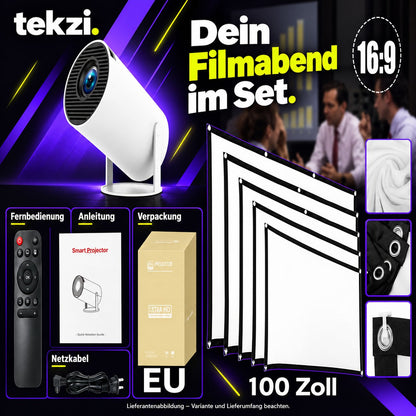 HY300 Pro Mini-Beamer – Produktansicht 10 im deutschen TEKZI-Design