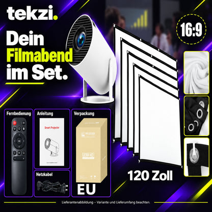 HY300 Pro Mini-Beamer – Produktansicht 13 im deutschen TEKZI-Design